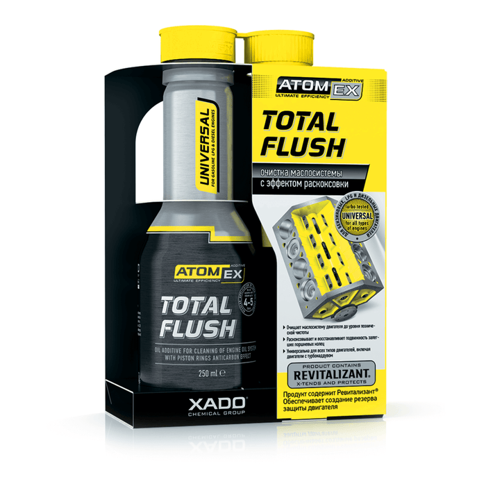 XADO Engine Flush Total Flush - Active engine cleaner for the oil system - Atomex