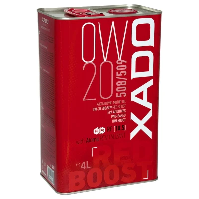 XADO Atomic Oil 0W-20 508/509 RED BOOST – Premium Motoröl für VW, Audi, Skoda, Seat