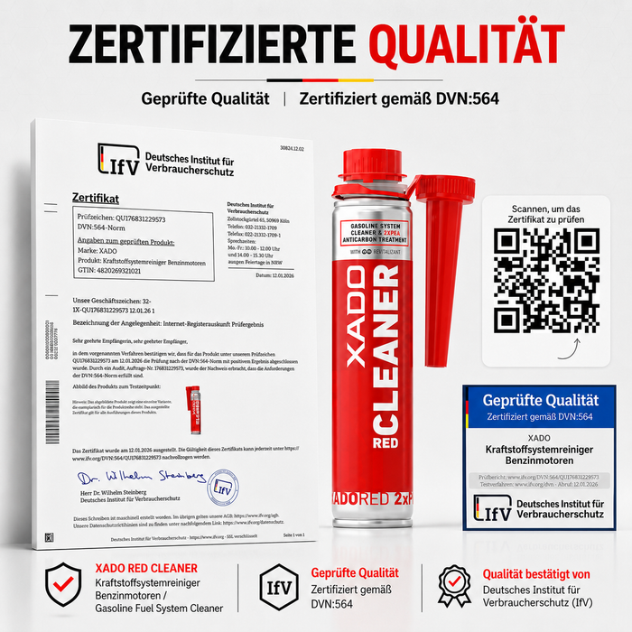 XADO RED CLEANER Gasoline – Kraftstoffsystemreiniger für Benzinmotoren (250 ml)
