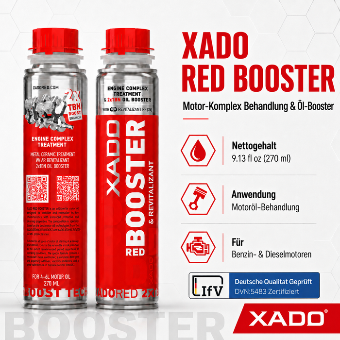 XADO RED BOOSTER – Hochwirksamer Motoröl-Zusatz mit multifunktionalem Schutz