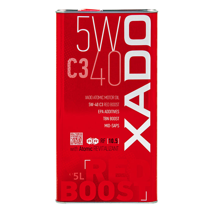 XADO Atomic Oil 5W-40 C3 RED BOOST – Vollsynthetisches Motoröl mit REVITALIZANT® für Benzin- und Dieselmotoren