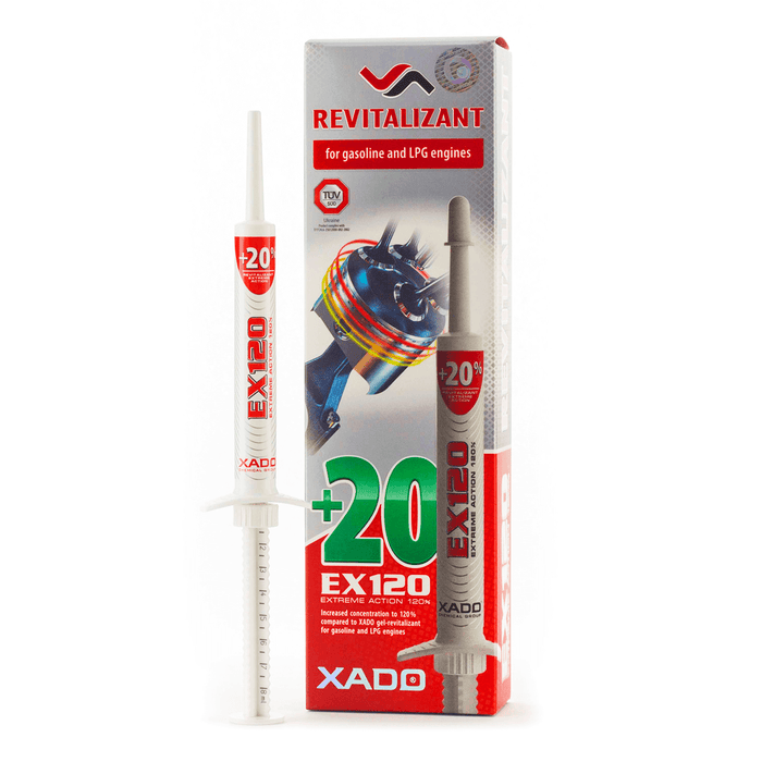 XADO EX120 engine - anti-wear oil additive for petrol and LPG engines